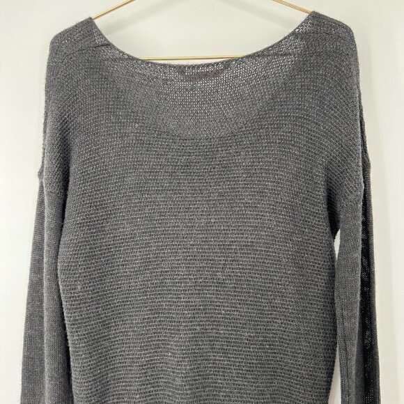 Soft Surroundings Wool Blend Knit Ruffle Black Sweater/Tunic - Picture 4 of 10